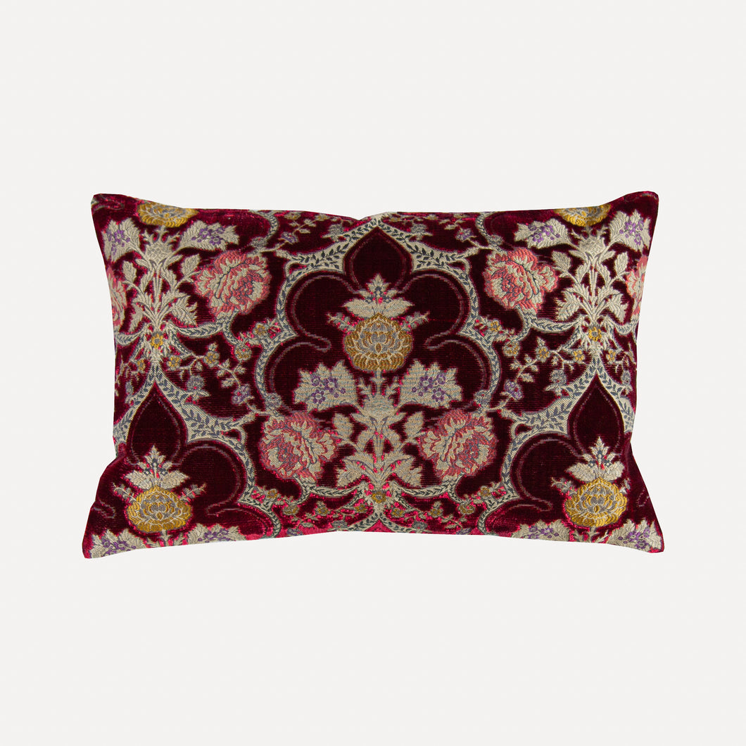 Cernobbio Cranberry Velvet  Cushion