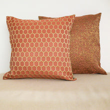 Load image into Gallery viewer, Cotton Club  Red Gold Cushion
