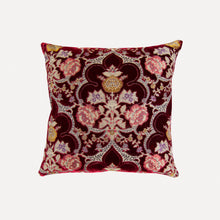 Load image into Gallery viewer, Cernobbio Cranberry Velvet Square Cushion
